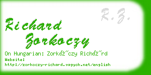 richard zorkoczy business card